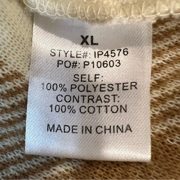 BiBi Plaid Teddy Bear Fleece Crewneck Sweatshirt. Size XL. - Picture 10 of 12